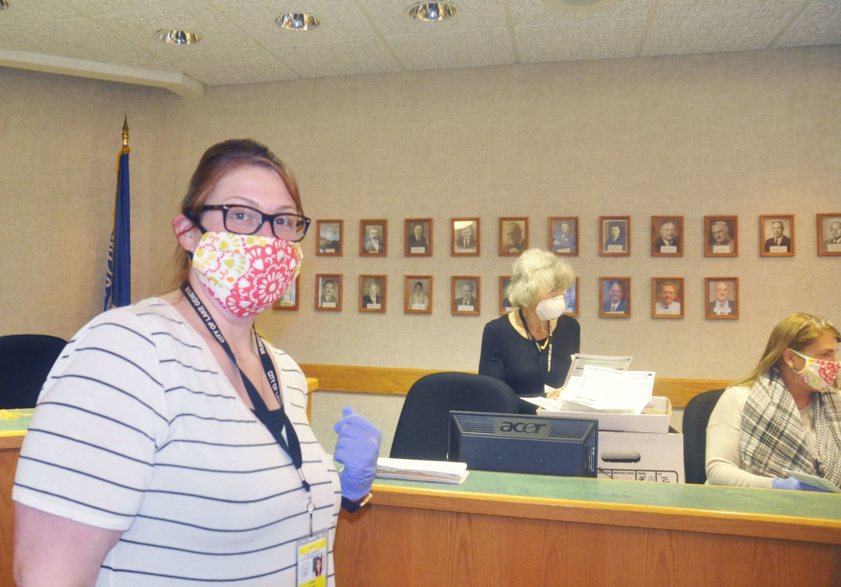 City Clerk Lana Kropf at Lake Geneva City Hall on Election Day